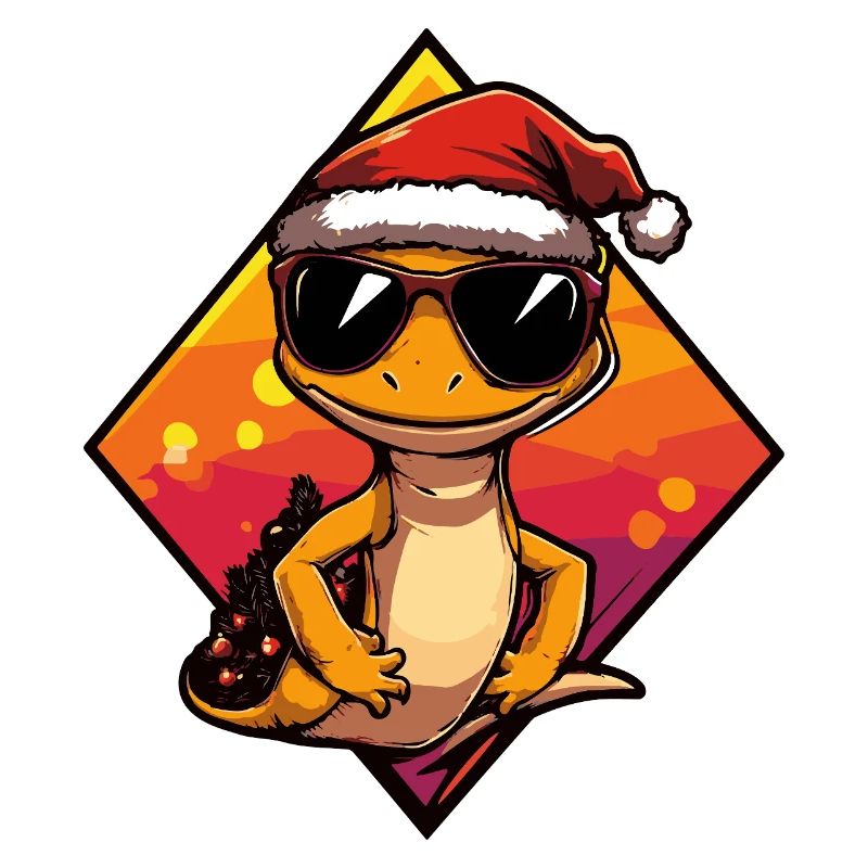 Gecko Lizard Santa Look