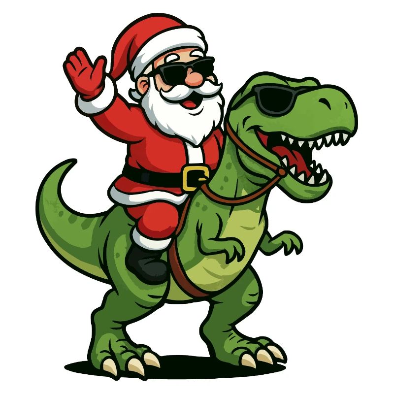 Weihnachts T Rex mit Santa Swag