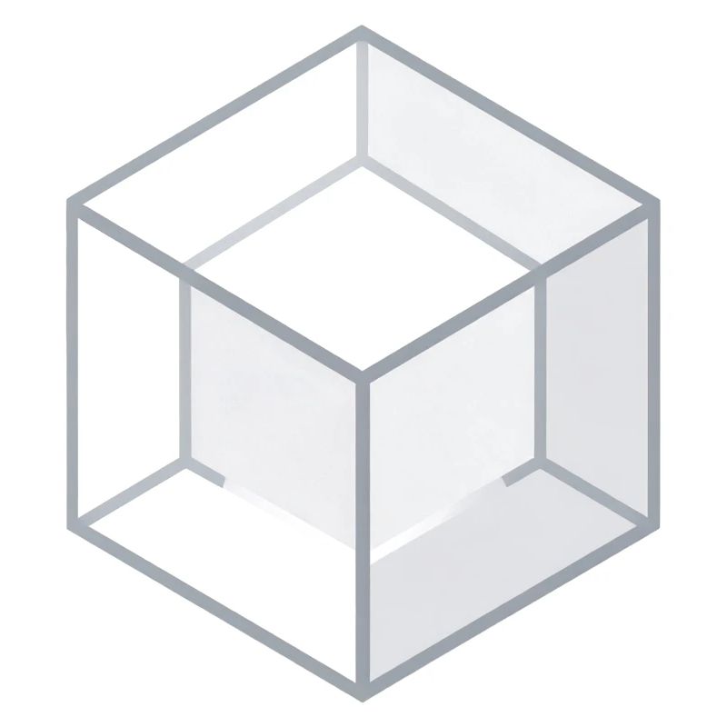 Geometric 3D Cube Line Style