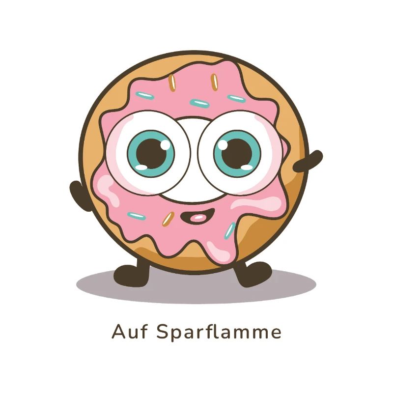 On the back burner – Funny donut in energy-saving mode
