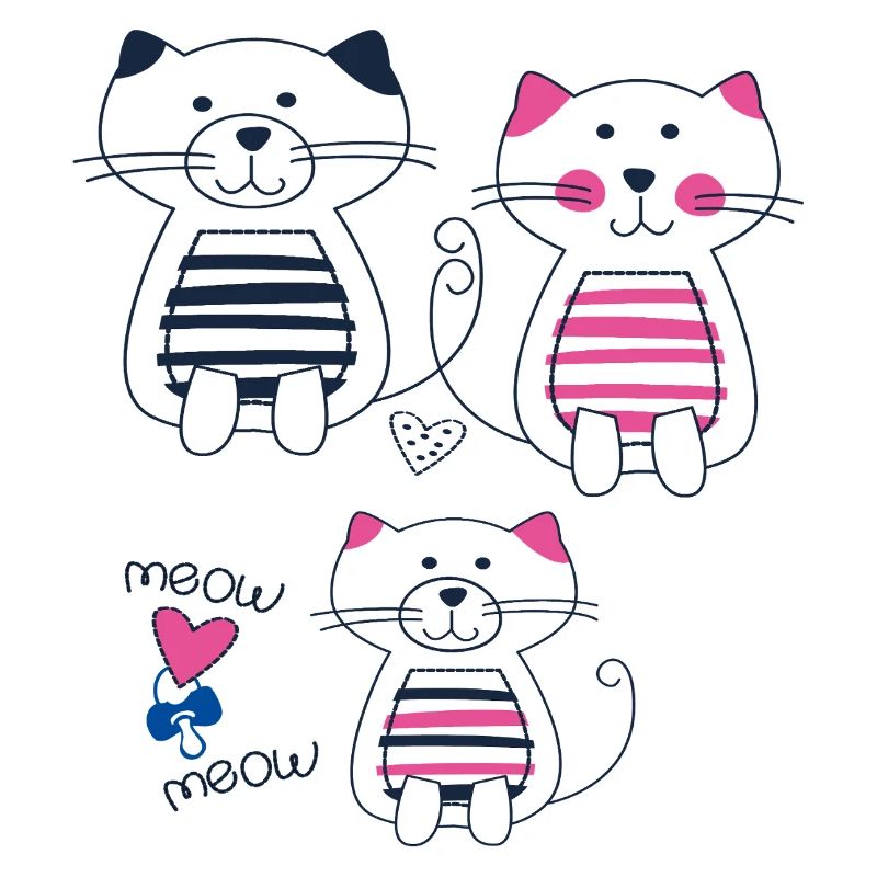 Cats in striped look
