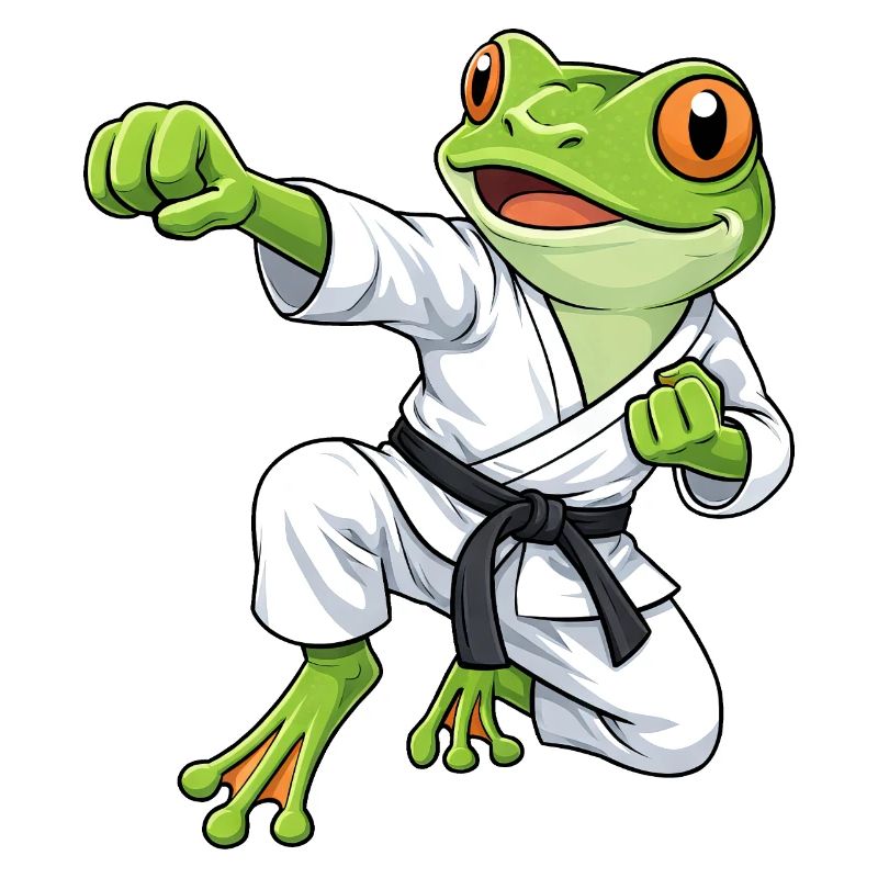 Frog Toad Martial Arts Karate Japan Tradition