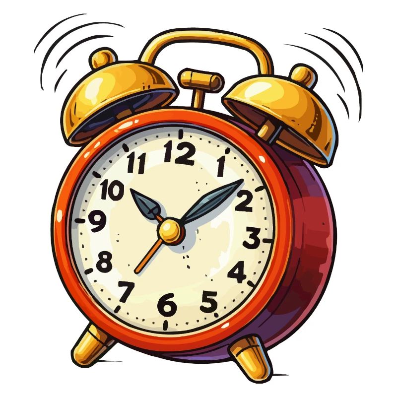 Alarm Clock Comic Clock