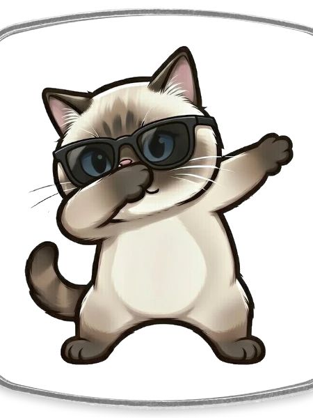 Dabbing Siamese Cat