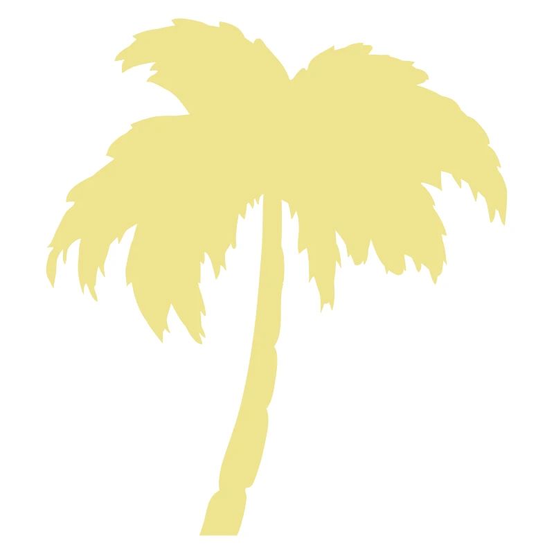 Palm Tree Silhouette Yellow