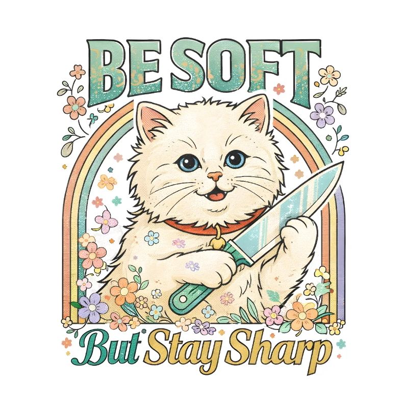 Be Soft Stay Sharp Katze Katzenmama sarkastisch