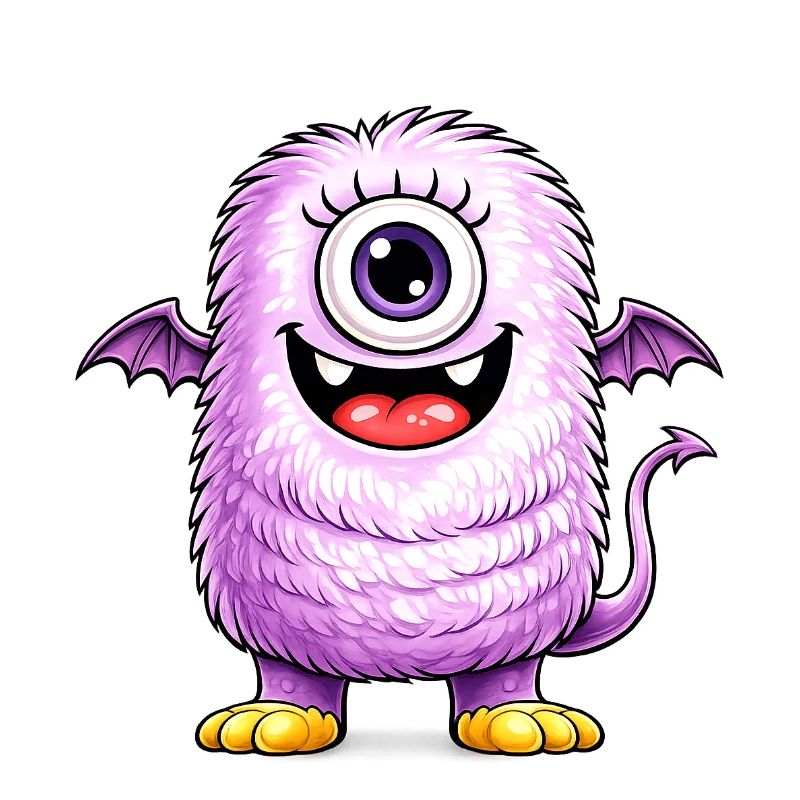 Monstre violet à un œil