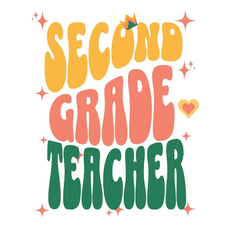 Second Grade Teacher Retro