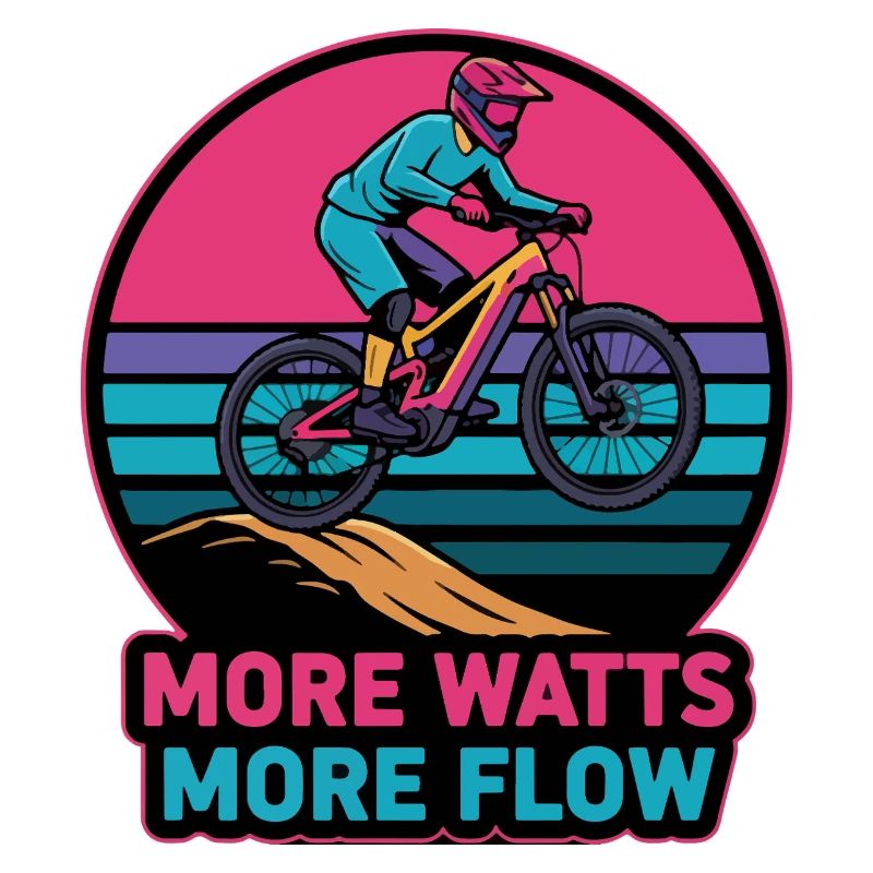 Retro E-MTB Sunset Plus de Watts Plus de Débit