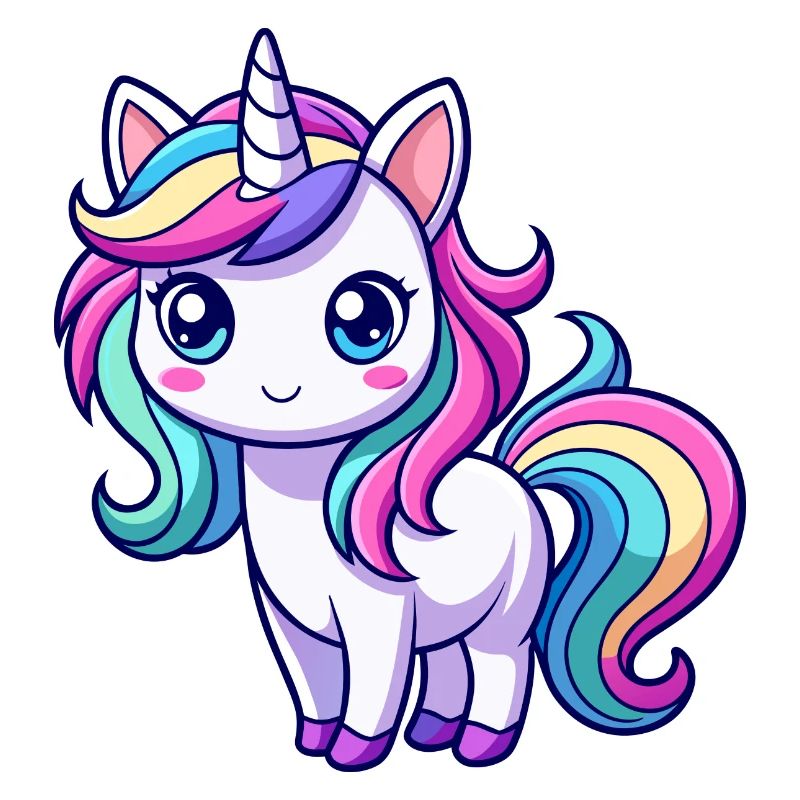 Süßes Regenbogen-Einhorn