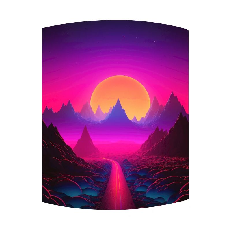 Luminous Peaks: Synthwave Serenity
