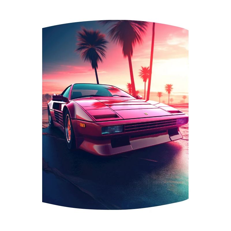 Electric Velocity: Synthwave Speedster