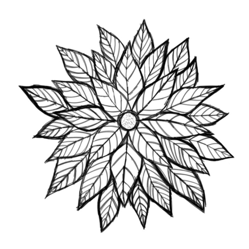 multi-layer flower sketch | original by. MMJ49
