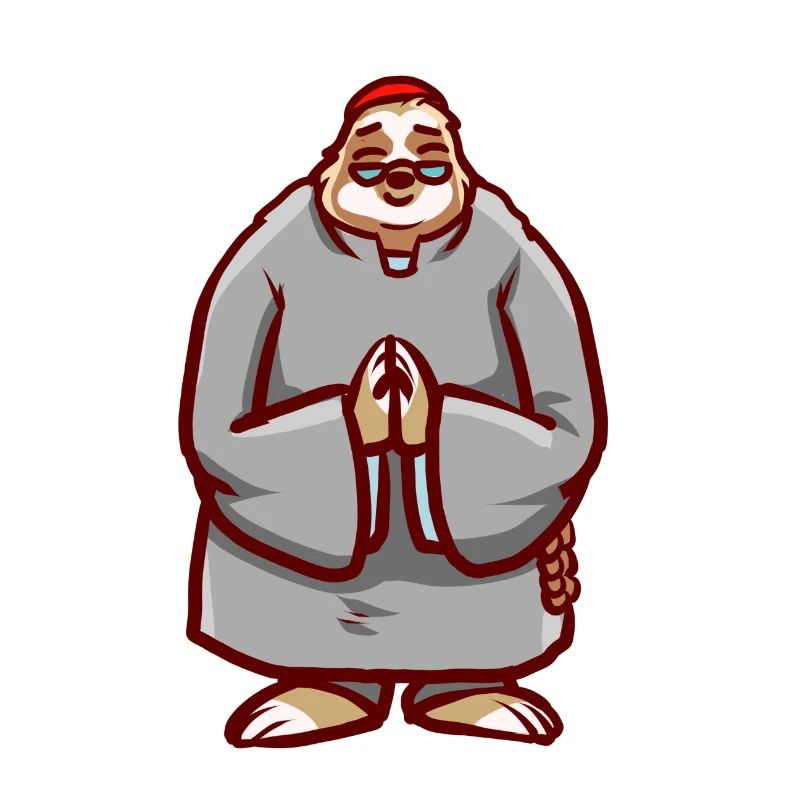 Sloth Priest Priest Chaplain Religion Gift