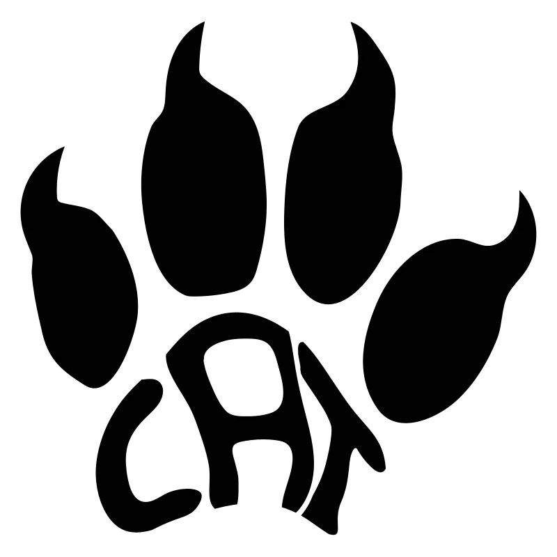 cat text logo monster claws paw cat evil ge