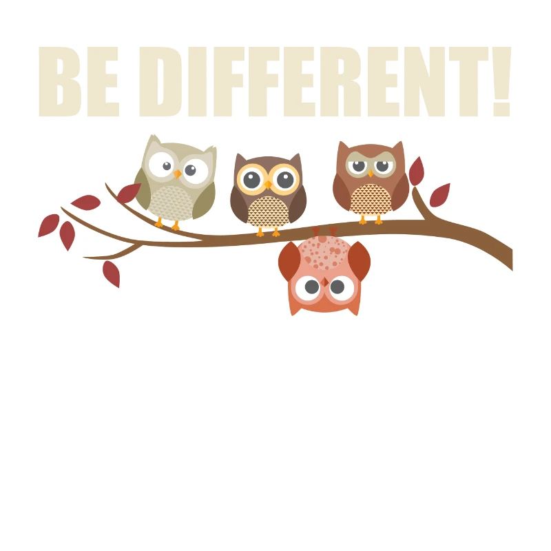 Be Different- Süße Eulen Sei Anders Geschenk-Idee