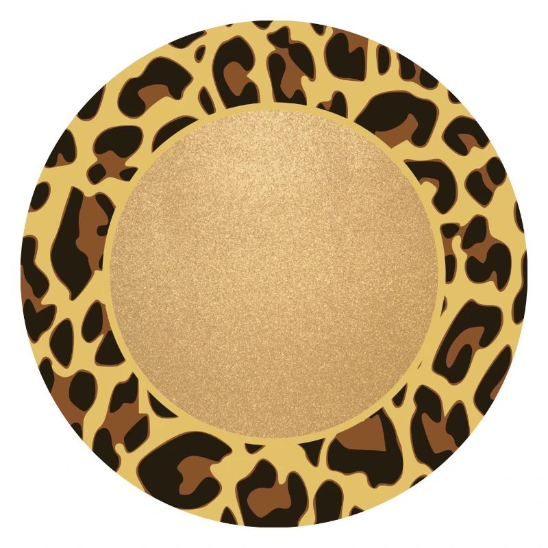 Leopard Pattern Leopard Print Circle Frame Name
