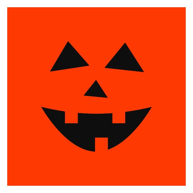 Halloween mask pattern pumpkin face