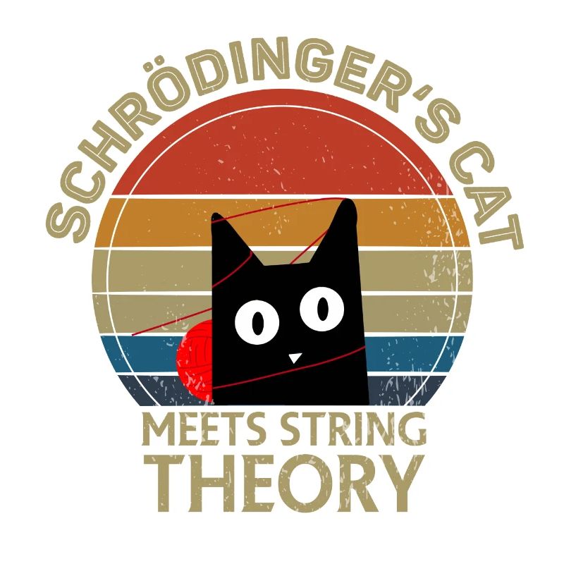 Schrödinger's cat physics funny gift