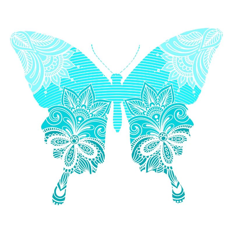 Farfalla blu mandala farfalla