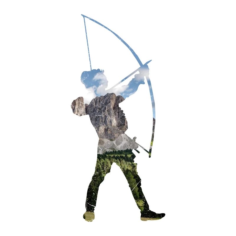 Double exposure art archery gift idea