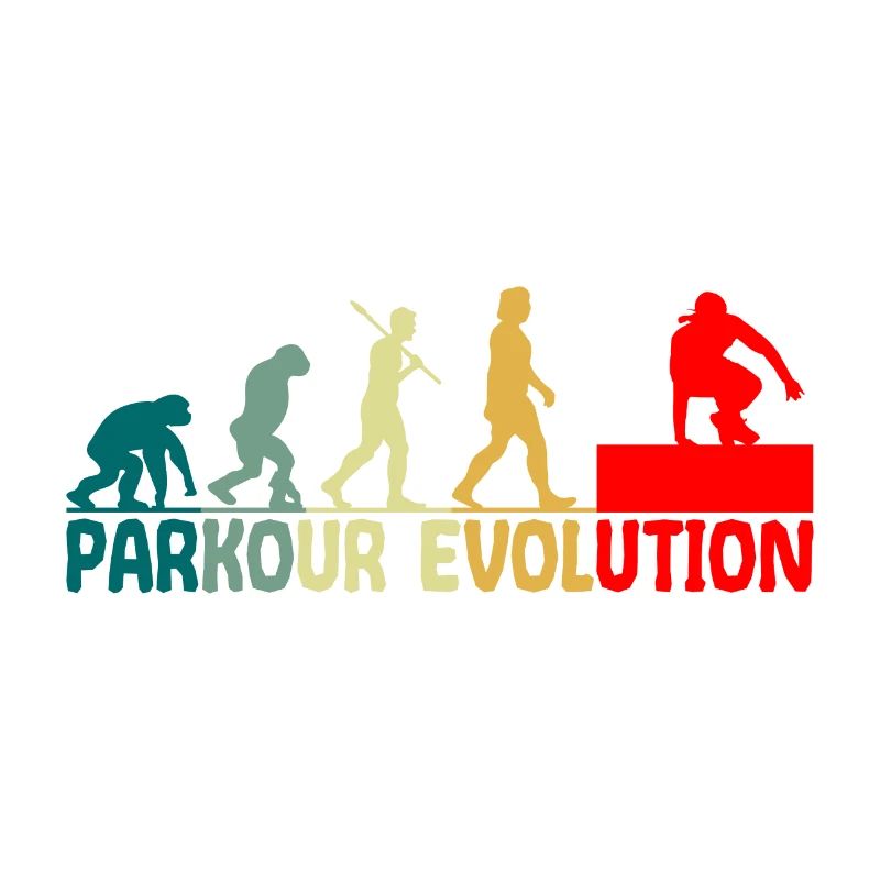 Parkour Evolution Retro Style Drôle