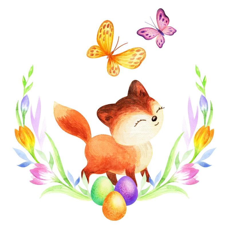 Easter fox spring spring flowers nature spring
