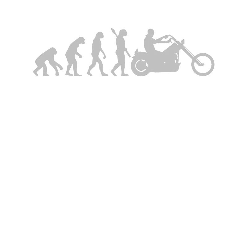 Motorradfahrer Entwicklung Evolution Männer Opa