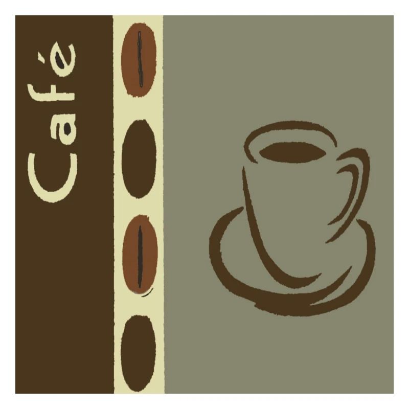 Coffee bean pattern / coffee collage as wall decoration