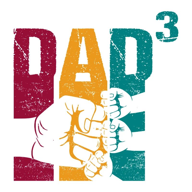 Papa Vater von 3 Kinder Drillinge Söhnen Mädchen