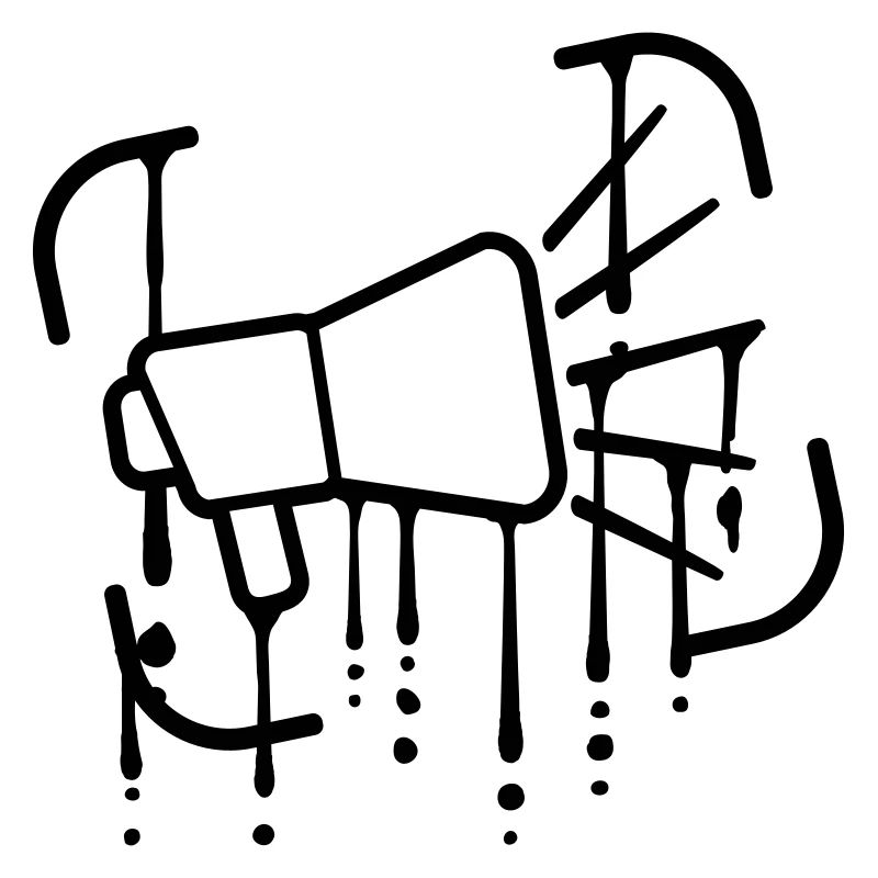 Graffiti Drops Symbole Megafon