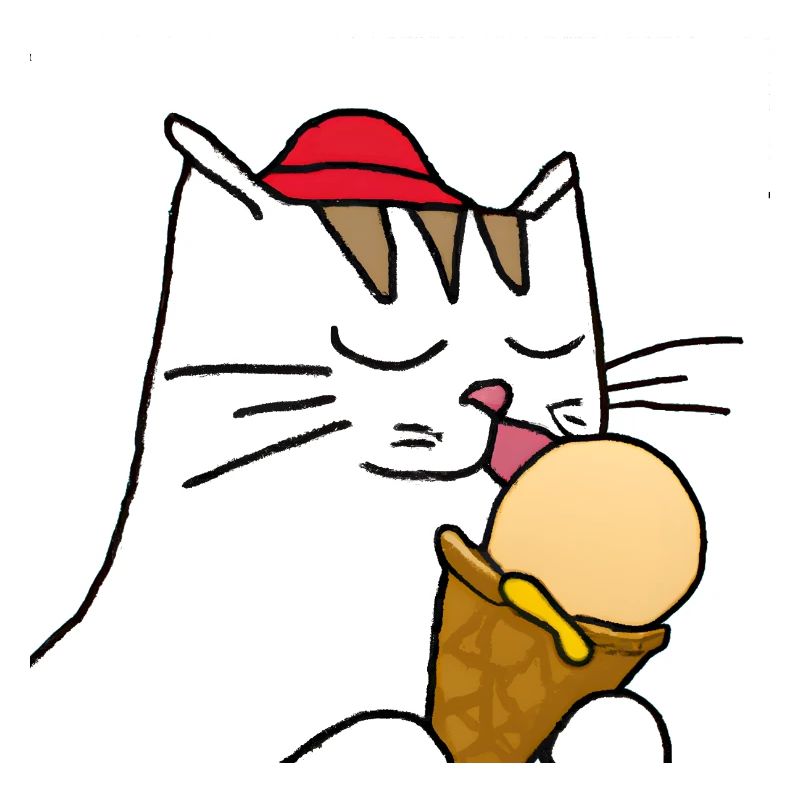 Katze mit Eis