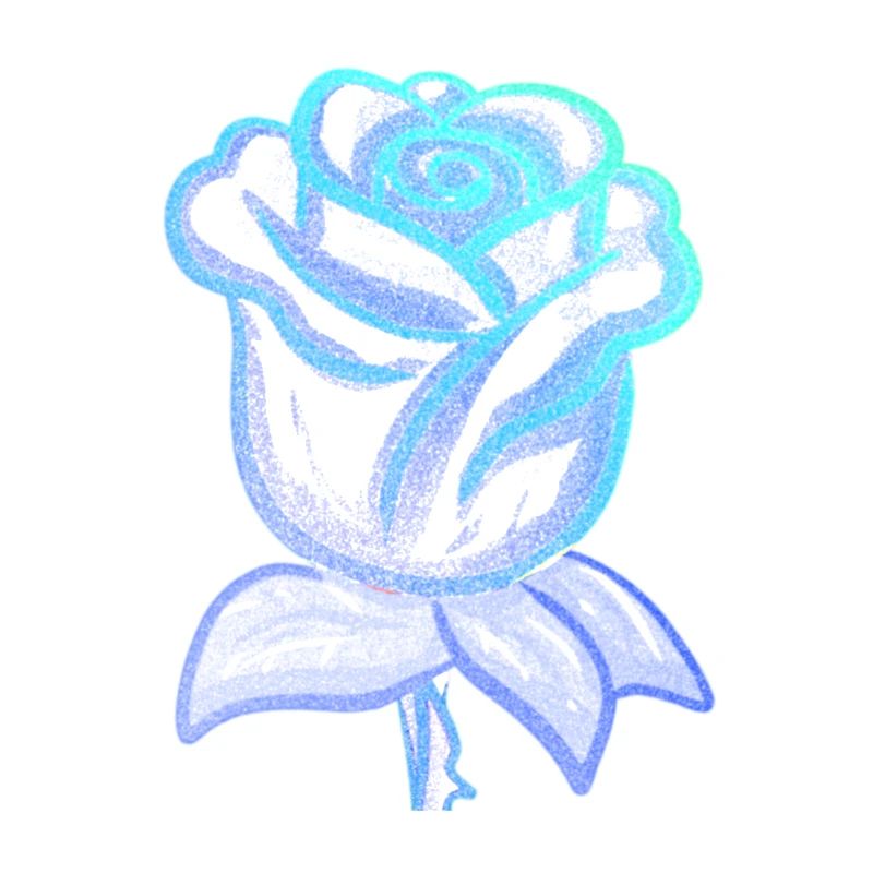 Fleur de rose bleu