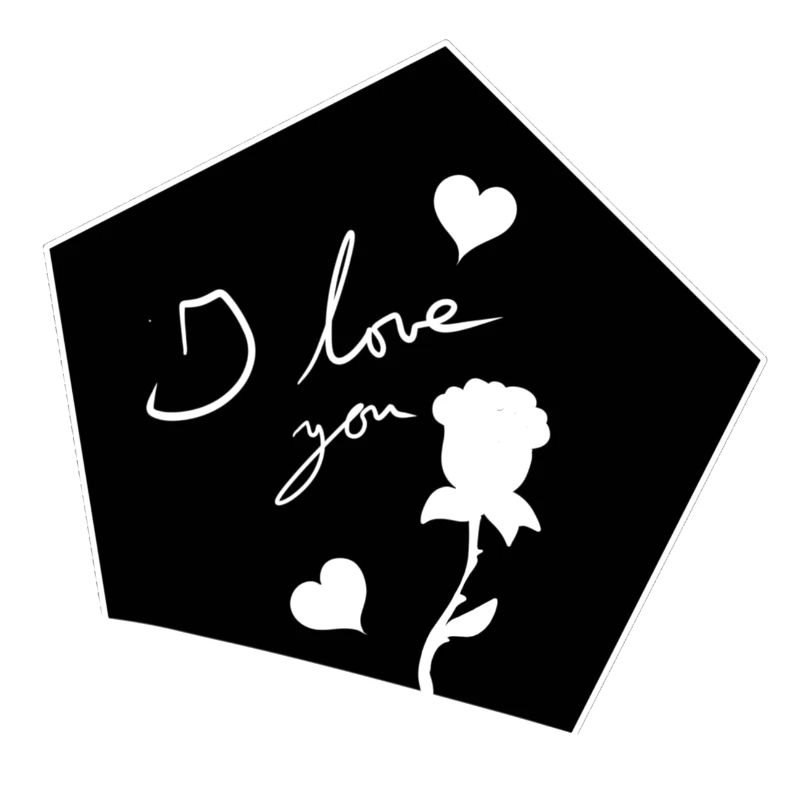 Je t’aime Symbole forme fleur