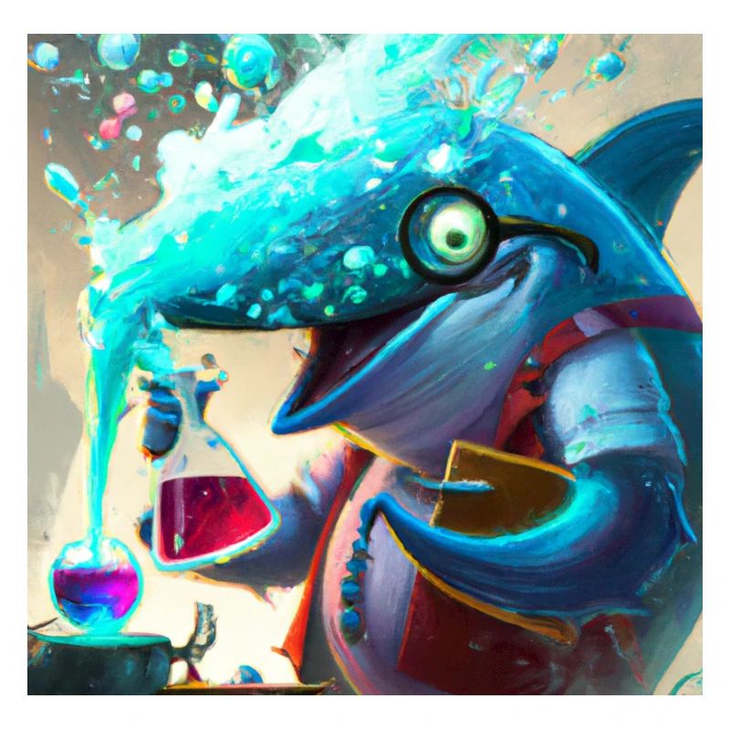 Mad dolphin scientist experimenting