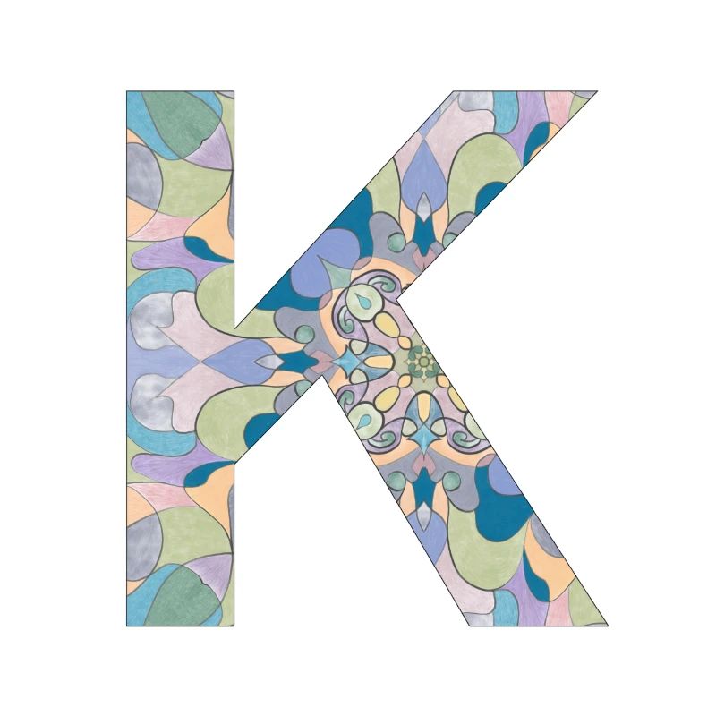 Buchstabe K im Mandala