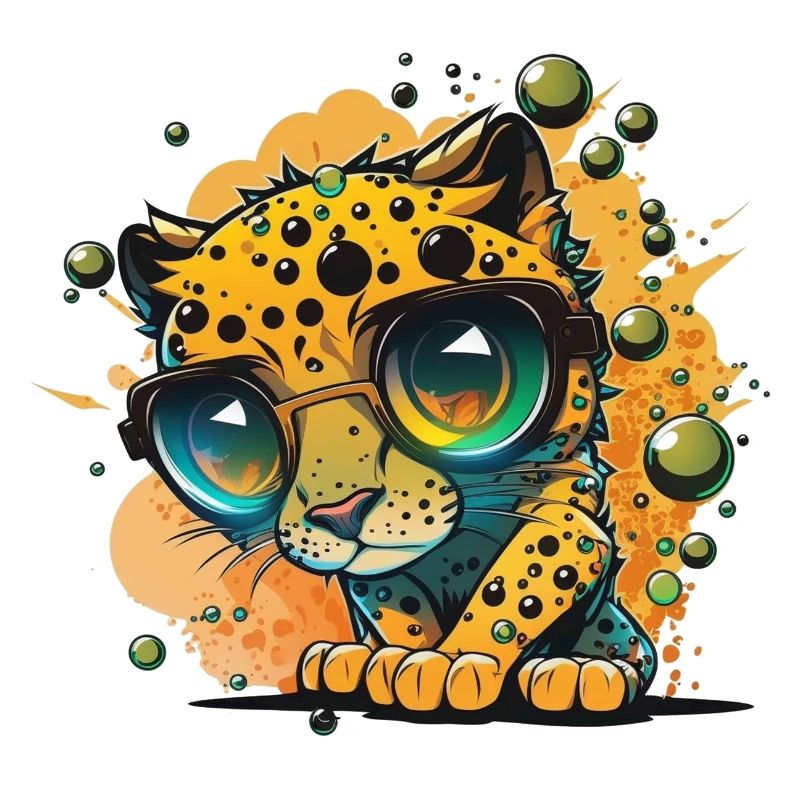 Leopard Googly Eyes Nerd Glasses