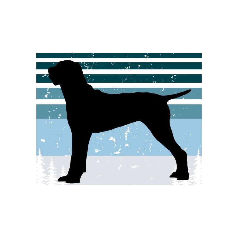 Ariege Pointer Dog Lover Silhouette Vintage Sunset