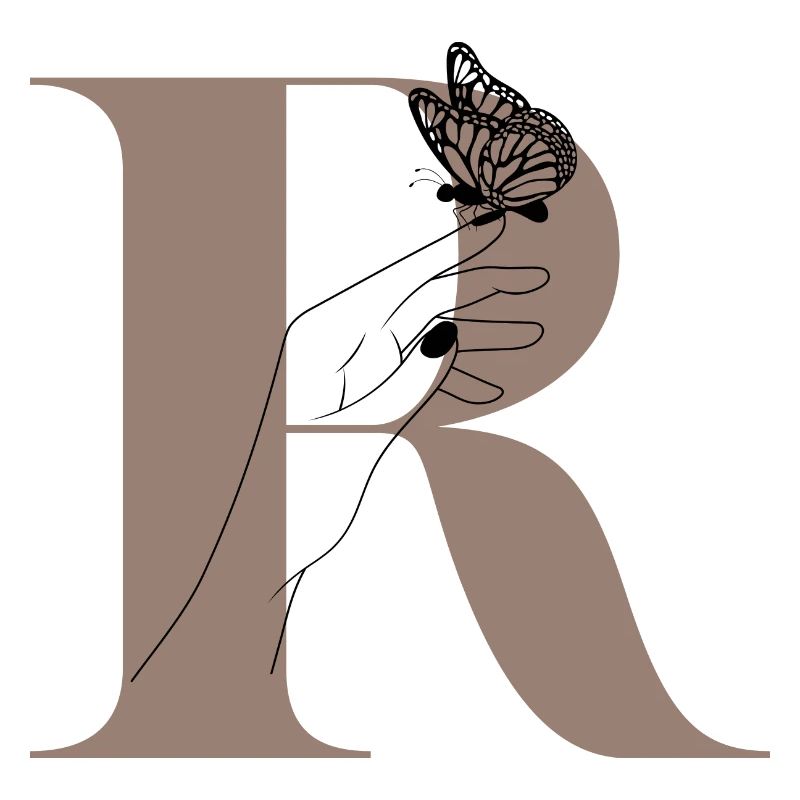 Letter R Magic butterfly