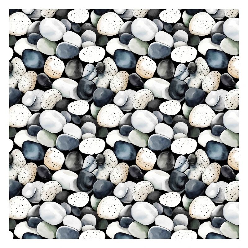 Smooth Stones Seamless Pattern Gemstones Polished