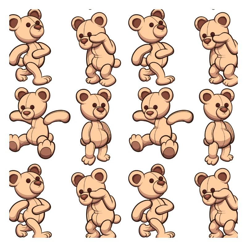 Dessin animé Teddy Bear Pattern