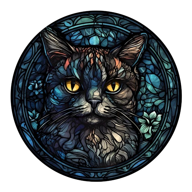 Pixie bob Cat Breed Watercolor Glass
