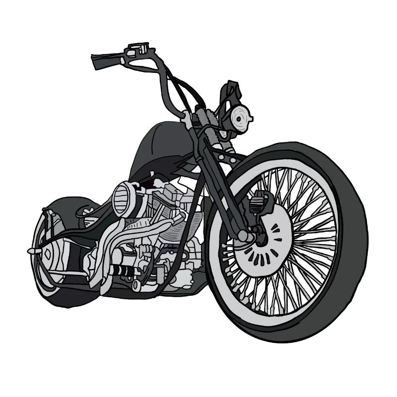 Schwarzer Chopper Grafik