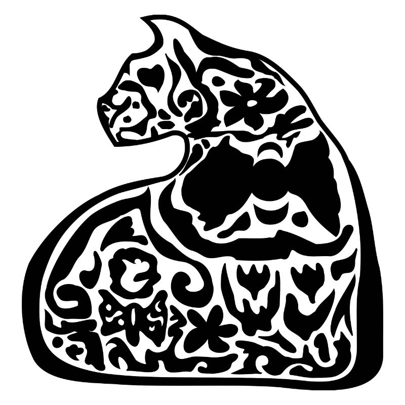 Forme de chat élégante