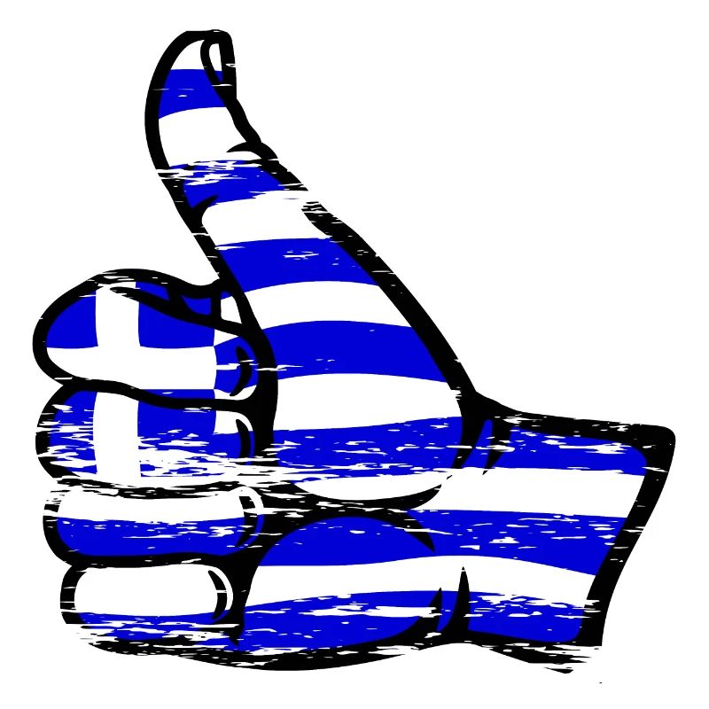 Drapeau de la Grèce OK Symbole utilisé