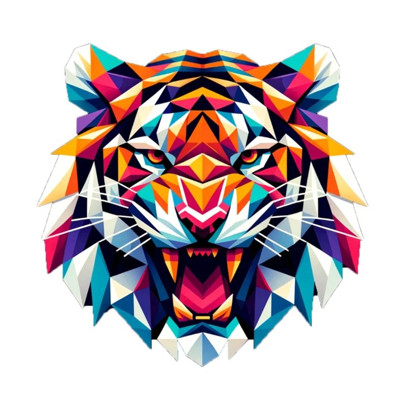 Illustration eines lebendigen Tiger-Logos
