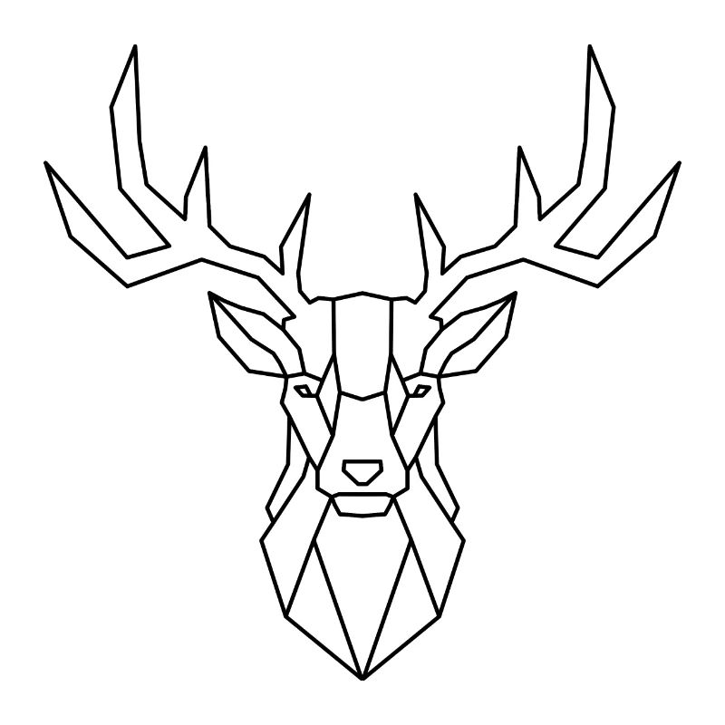 Geometric Deer – Elegance in Polygon Shape