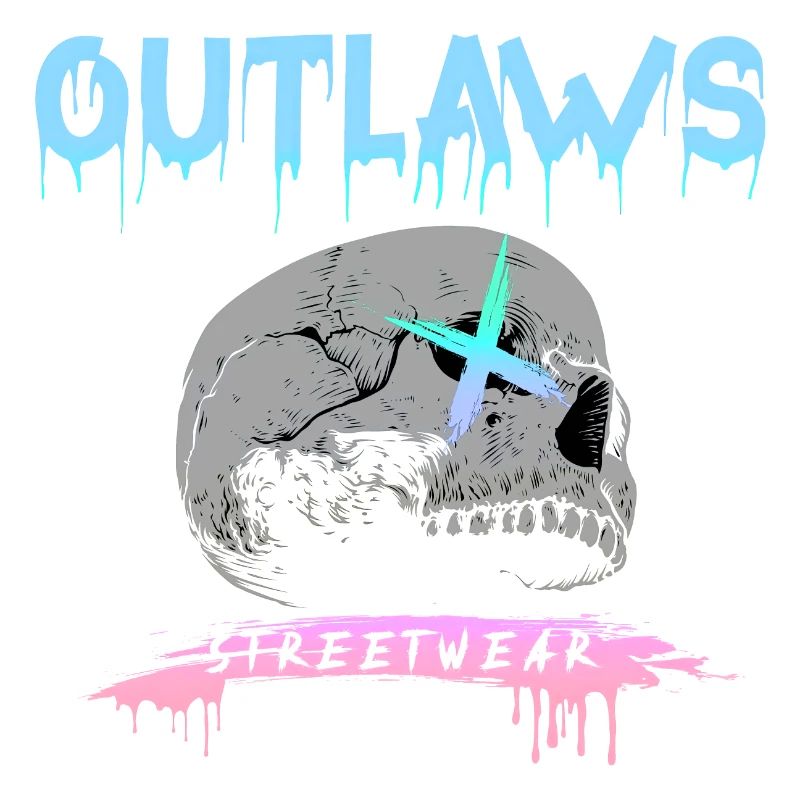 Outlaws skull Skull Motorway gangs Biker engine