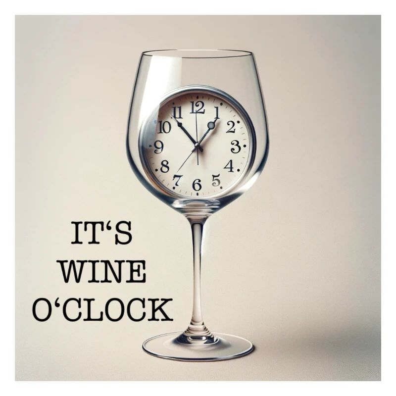 It‘s wine o‘clock - Trinkspruch Wein