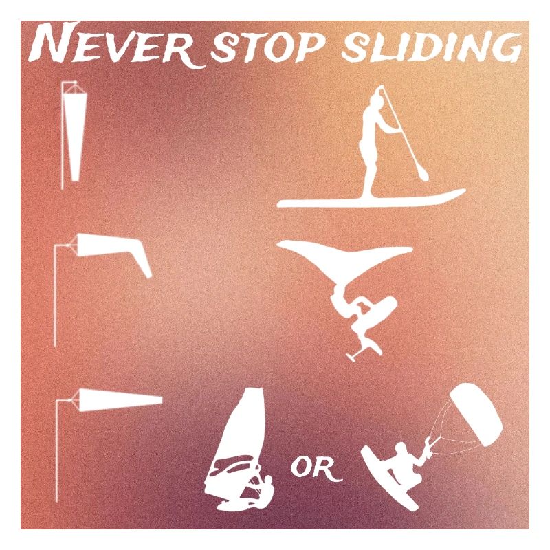 Never stop sliding Wind Wing kite paddle grains